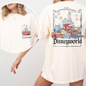 Custom Name Disneyland Cars Family Matching Shirts, Retro Disneyland Trip 2026 Shirt, Disneyland Family Vacation Shirts, Birthday Party Gift image 3