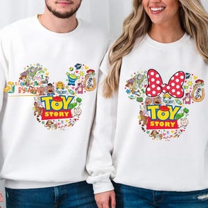 Personalized Toy Story Matching Shirt, Disneyland Mickey Minnie Ears Shirt, Toy Story Couple Shirt, Disneyland Couple Shirt, Birthday Shirt 画像 2