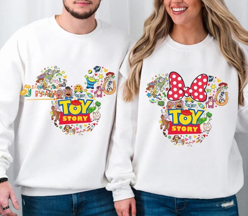Personalized Toy Story Matching Shirt, Disneyland Mickey Minnie Ears Shirt, Toy Story Couple Shirt, Disneyland Couple Shirt, Birthday Shirt 画像 2