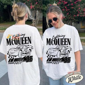 Vintage Lightning Mcqueen Comfort Shirt, Disneyland Cars Shirt, Disneyland Pixar Cars Shirt, Cars Family Vacation 2026 Tee, Cars land shirt image 2