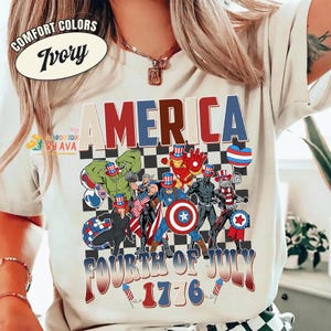 Avengers 4th of July Shirt, Disneyland Happy 4th of July Shirt, Iron Man Spiderman Patriotic Tee, Independence Day Tee, Memorial Day image 4
