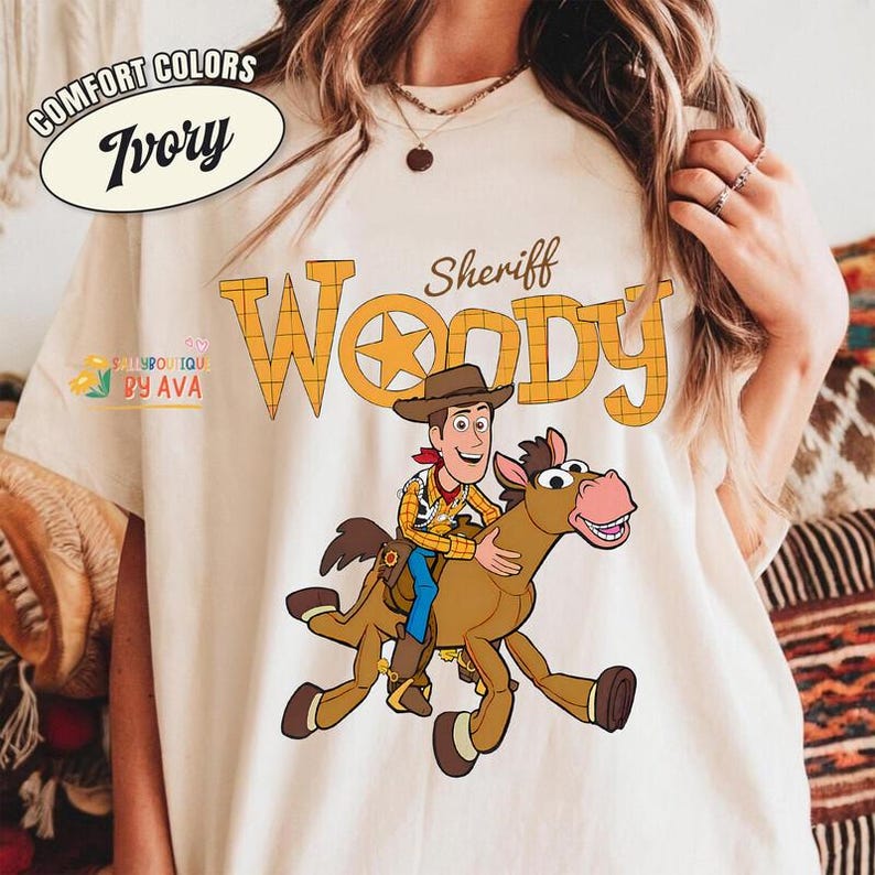 Disneyland Sheriff Woody Cowboy and Bullseye Shirt, Retro Toy Story Disneyland WDW Matching Family Shirt, Magic Kingdom Outfit, Birthday Boy image 2
