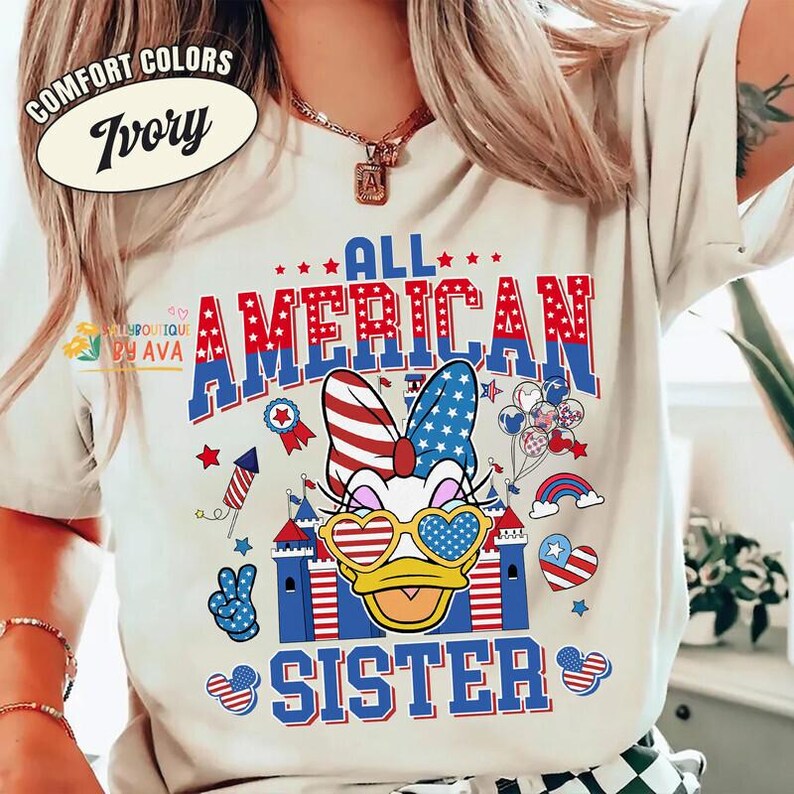 Personalized Mickey and Friends Dad Mom Happy 4th of July Shirt, Disneyland Patriotic 4th Of July Family Matching Tee, 250th Shirt image 2