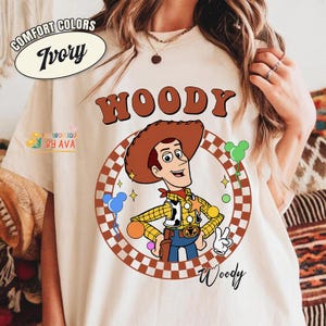Custom All Disneyland Pixar Toy Story Checkered Shirt, Woody Buzz Jessie Rex Lotso, Family Vacation Tee, Personalized Group Matching Tee image 4