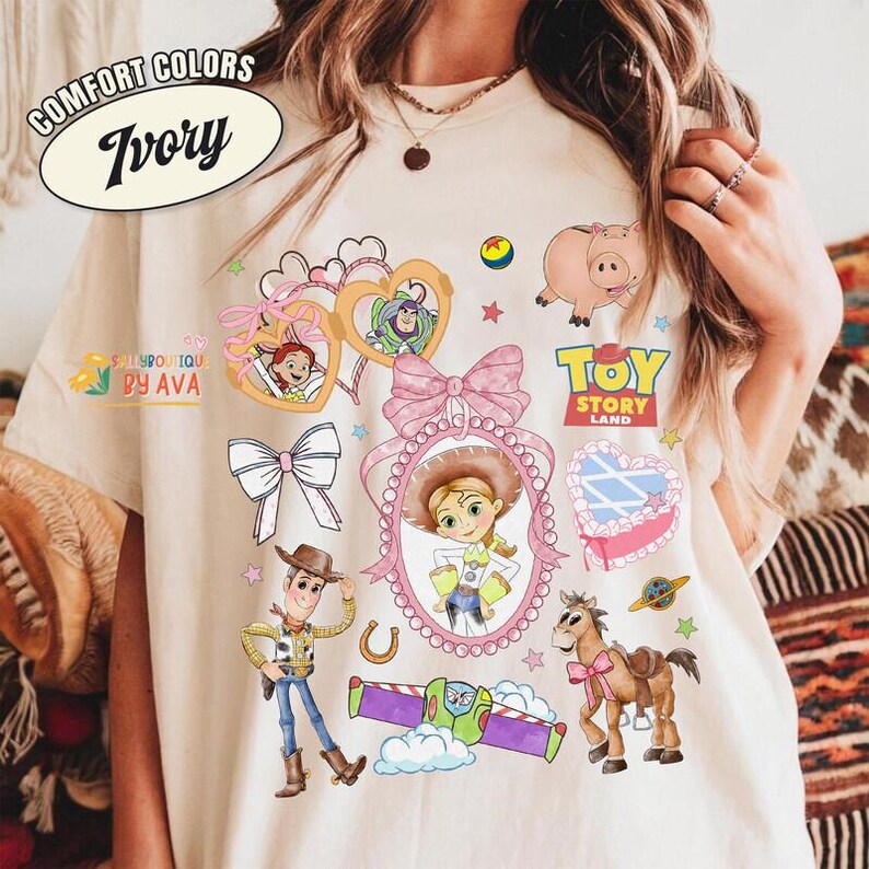 Disneyland Toy Story Coquette Bow Shirt, Toy Story Land Shirt, Jessie And Bullseye Shirt, Walt Disneyworld, Disneyland Family Vacation Shirt image 3