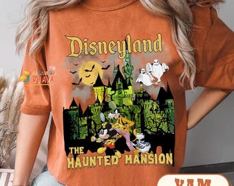 Vintage Disneyland Haunted Mansion Shirt, Welcome Foolish Mortals Disneyland Halloween Shirt, Hitchhiking Ghosts Welcome Foolish Mortals
