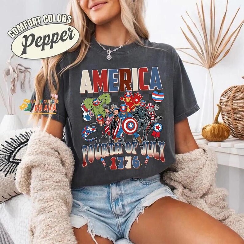 Avengers 4th of July Shirt, Disneyland Happy 4th of July Shirt, Iron Man Spiderman Patriotic Tee, Independence Day Tee, Memorial Day image 2