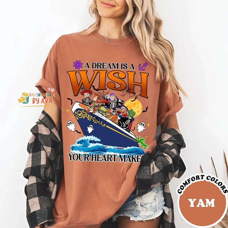 Toy Story Halloween Shirt 2026, Disneyland Cruise Trip Tee, Comfort Colors Spooky Shirt, Pixar Family Vacation Top, Gift for Her imagem 5