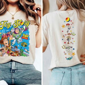 2-side Vintage Toy Story Est 1995 Shirt, Toy Story Characters Family Shirt, Disneyland Family Vacation 2026, Toy Story Shirt 画像 3