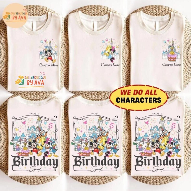 Custom All Disneyland Birthday Shirt, Best Birthday Ever, Disneyland Birthday Boy Girl, Birthday Squad, Mickey and Friends Birthday Trip Tee image 4