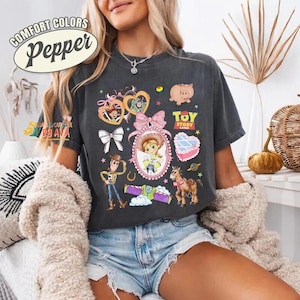 Disneyland Toy Story Coquette Bow Shirt, Toy Story Land Shirt, Jessie And Bullseye Shirt, Walt Disneyworld, Disneyland Family Vacation Shirt image 1