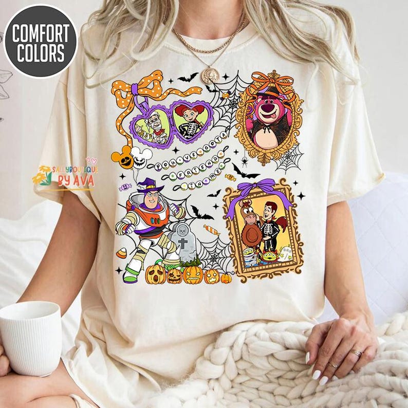 Camiseta Comfort Colors® Coquette de Toy Story para Halloween, Camiseta de Disneyland para Halloween, Camiseta vintage de Toy Story, Fiesta de Mickey No Tan Aterradora 2026 imagen 1