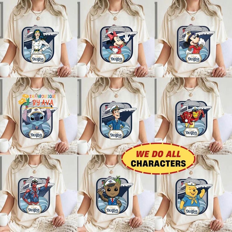 Personalized Disneyland Family Cruise Line Matching Shirt, Mickey & Friends starwars Marvel Cruise Tee, Lets Cruise Wish Dream Magic Destiny afbeelding 1