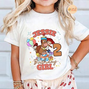 Personalized Disneyland Birthday Jessie and Bullseye Toy Story Shirt, In My Birthday Era Shirt, Cowgirl Birthday Shirt, Birthday Gift afbeelding 3