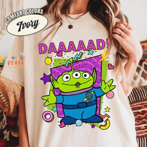 Funny Disneyland Pixar Toy Story Alien MOM DAD Couples Shirt, Mother's Day Gift, Father's Day, Disneyland Trip, Family Birthday Matching Tee image 7