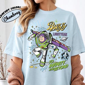 Vintage Comfort Colors Buzz Lightyear To Infinity And Beyond Shirt, Pixar Toy Story Space Ranger Tee, Disneyland Family Trip 2026 Shirt image 5