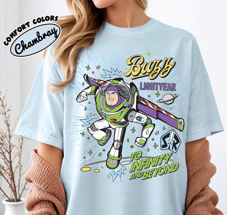 Vintage Comfort Colors Buzz Lightyear To Infinity And Beyond Shirt, Pixar Toy Story Space Ranger Tee, Disneyland Family Trip 2026 Shirt image 5