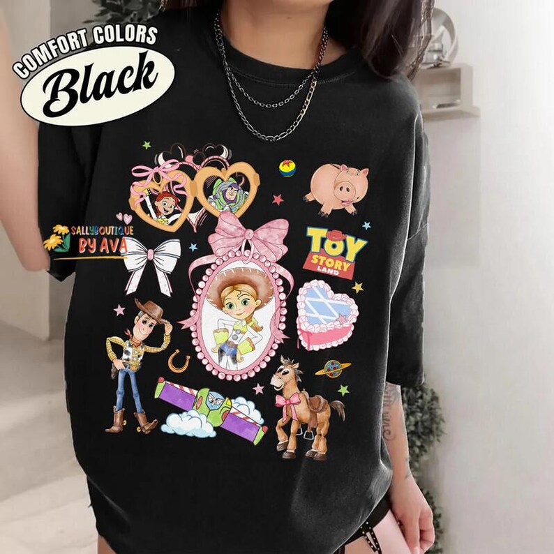 Disneyland Toy Story Coquette Bow Shirt, Toy Story Land Shirt, Jessie And Bullseye Shirt, Walt Disneyworld, Disneyland Family Vacation Shirt image 2