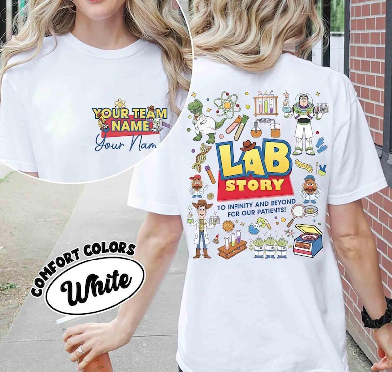Disneyland Toy Story Lab Week Shirt, Buzz Lightyear Woody Jessie Bo Peep Lab Story 2026, Lab Team,Med Lab Clinical Laboratory Bild 2