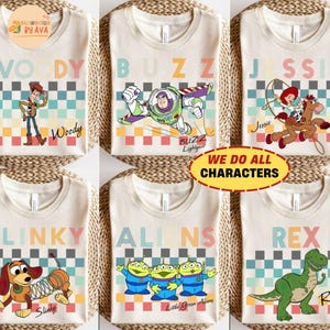 Disneyland Toy Story All Characters Shirt, Buzz Woody Jessie Slinky Aliens Rex T-shirt, Disneyland Matching Tee, Disneyland Family Trip imagem 1