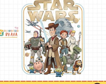 Toy Story and Friends Starwars Png, May the 4th Be With You Png, Space Travel Png, Science Fiction Png, Family Vacation Png, Vacay Mode Png