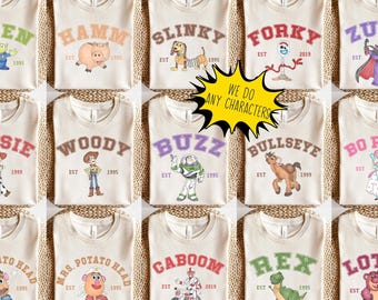 Retro Toy Story Comfort Colors Shirt, Matching Family Disneyland Shirts, Disneyland Group Shirts, Toy Story Woody Buzz Jessie Alien Birthday