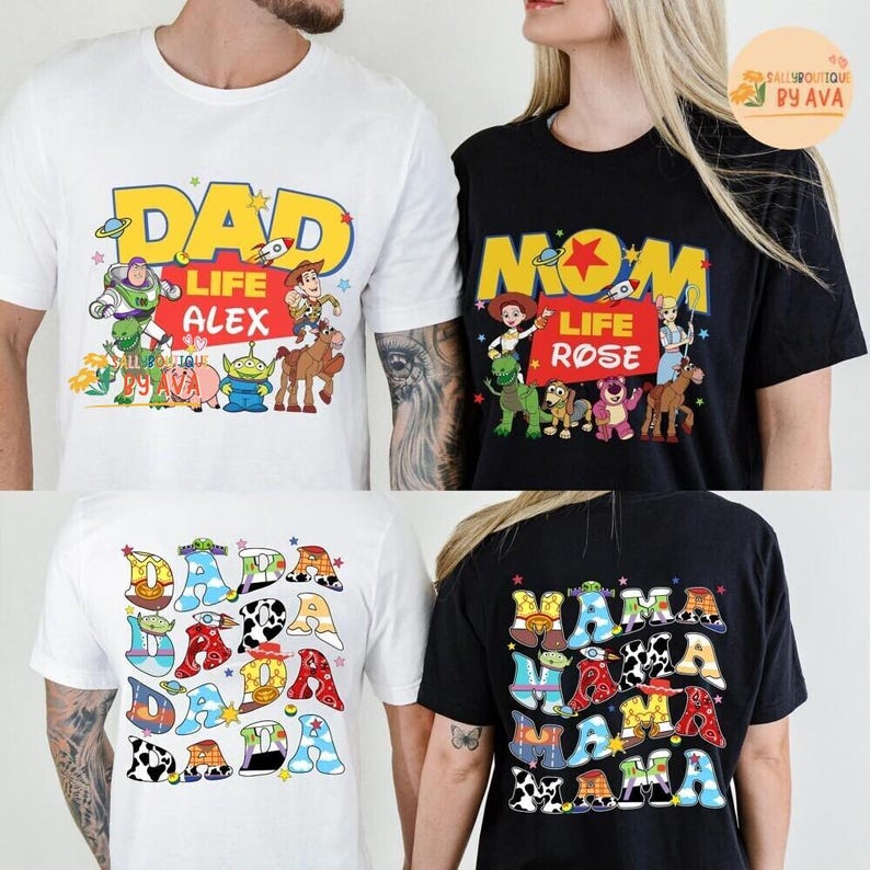Disneyland Toy Story Mom Dad Life Shirt, Toy Story Dad Tee, Toy Story Family Tee,Toy Story Mom Shirt, Gift For Dad, Gift For Mom, Couple Tee image 4
