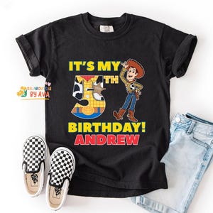 Personalized Toy Story Woody Birthday Boy Shirt, Disneyland It’s My Birthday Shirt, Custom Name Birthday Shirt, Birthday Gifts For Kids image 1