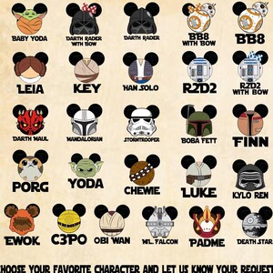 Camiseta de Star Wars con nombre personalizado, camiseta personalizada de Mickey y sus amigos de Disneyland, camiseta del 4 de mayo, viaje a Disneyland 2026, camiseta familiar a juego imagen 2