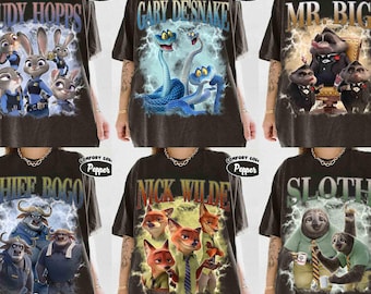 Disneyland Zootopia 2 Characters Bootleg Vintage Shirt, Judy Hopps Nick Wilde Gary DeSnake Tee, Disneylandland Family 2025 Trip Shirt