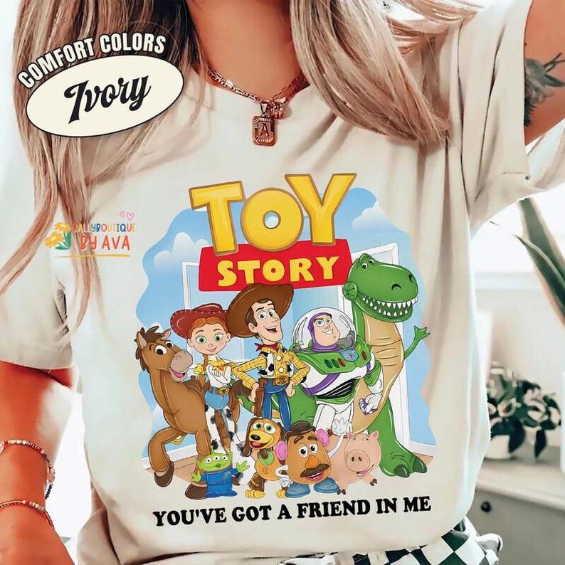 Retro Toy Story You've Got a Friend in Me Shirt, Disneyland Toy Story Characters Tee, Woody Buzz Jessie, Disneyland Family Matching Shirt Bild 6