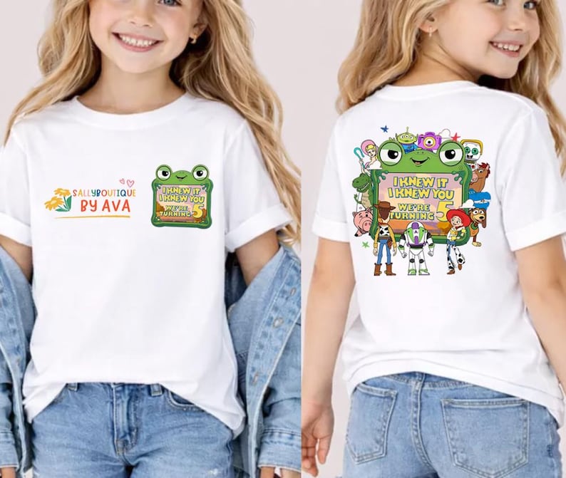Disneyland Pixar Toy Story 5 I Knew It I Knew You Were Turning 5 Shirt, Toy Story 5 Birthday Shirt, Toy Story Were Turning 5 image 1