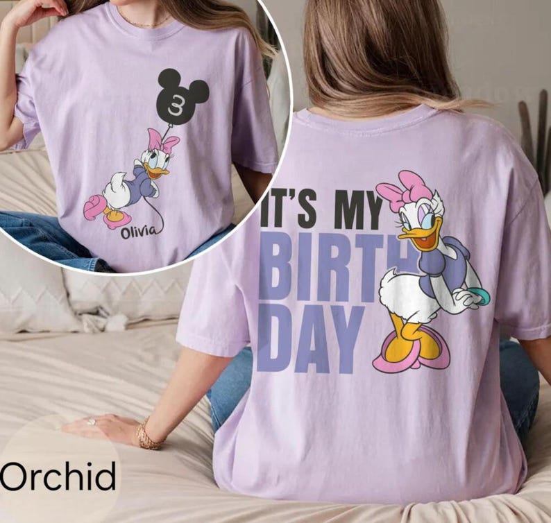 Custom Name Age Disneyland Mickey and Friends With Balloon Shirt, Personalized It's My Birthday Gift, Disneyland Family Matching Shirt 2026 image 3