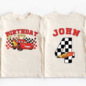 Personalized Disneyland Cars Birthday Shirt, McQueen Birthday Boy Tee, Pixar Pit Crew, Lightning Birthday Family, Racing Car Birthday Trip 画像 1