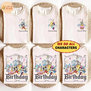 Custom All Disneyland Birthday Shirt, Best Birthday Ever, Disneyland Birthday Boy Girl, Birthday Squad, Mickey and Friends Birthday Trip Tee Bild 1