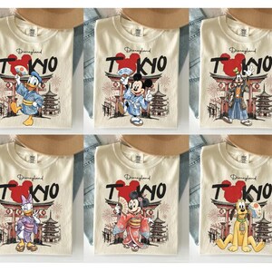 Tokyo Disneyland Mickey and Friends Kimono Shirt, Custom Disneyland Family Matching Tee, Japan Vacation 2026 Girl Trip Shirts, Group Tee image 2