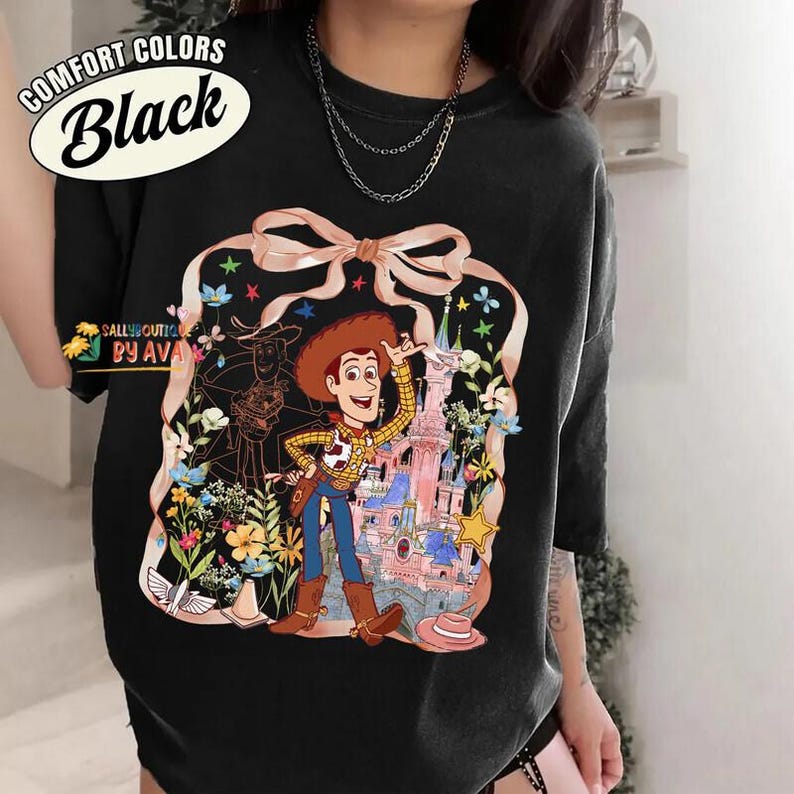 Coquette Bow Disneyland Pixar Toy Story 5 Shirt, LilyPad Smarty Pans Buzz Woody, Magic Kingdom Magical Castle Tee, WDW Disneyland Girl Trip image 3