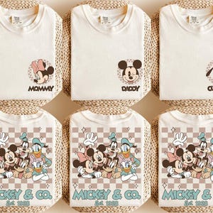 Custom Mickey & Co Shirt, Retro Mickey and Friends Shirt, Retro Disneyland Trip Shirt, Disneyland Family Vacation Shirt, Family Matching image 3