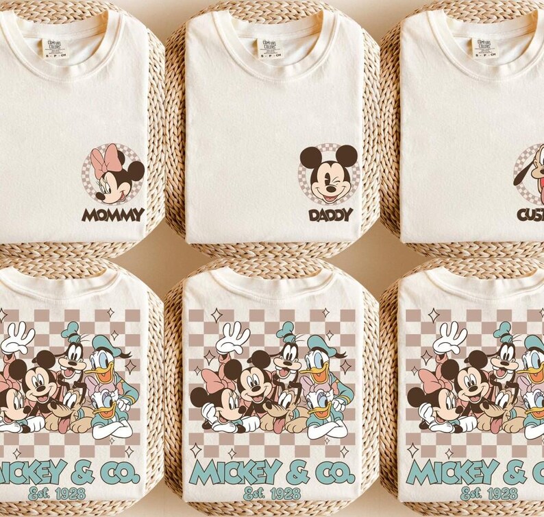 Custom Mickey & Co Shirt, Retro Mickey and Friends Shirt, Retro Disneyland Trip Shirt, Disneyland Family Vacation Shirt, Family Matching image 3