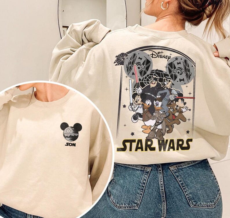 Camiseta de Star Wars con nombre personalizado, camiseta personalizada de Mickey y sus amigos de Disneyland, camiseta del 4 de mayo, viaje a Disneyland 2026, camiseta familiar a juego imagen 4