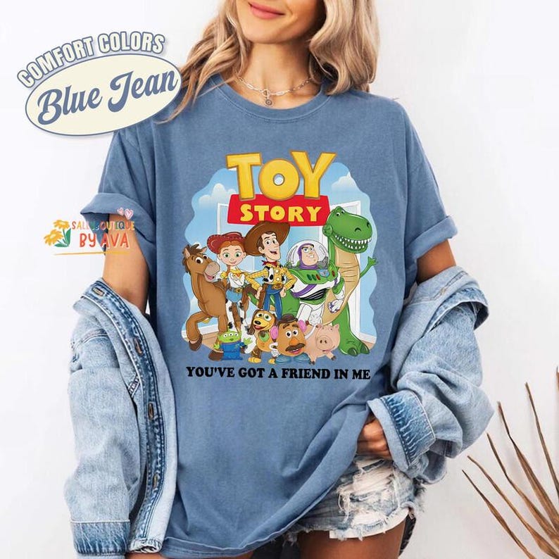 Retro Toy Story You've Got a Friend in Me Shirt, Disneyland Toy Story Characters Tee, Woody Buzz Jessie, Disneyland Family Matching Shirt Bild 2