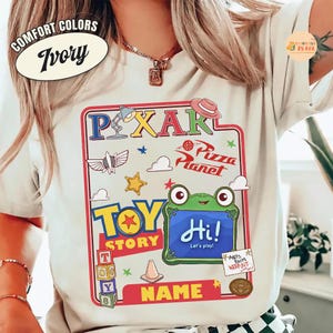 Custom Disneyland Pixar Toy Story 5 All Characters Shirt, Woody Buzz Lightyear Rex Lilypad Shirt, Personalized Group Matching Tee image 6
