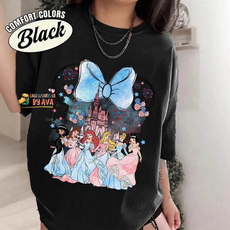 Disneyland Princess Happy Independence Day Shirt, Disneyland Castle US Flag Freedom 4th of July Shirt, Disneyland Family 250 Years Shirts image 5