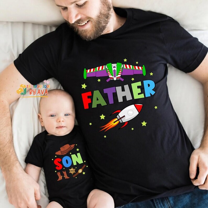 Toy Story Father And Son Matching Tees, Toy Story Dad And Daughter Matching Tee, Father's Day Gift, Family Shirts, Kids Toy Story Tee image 3