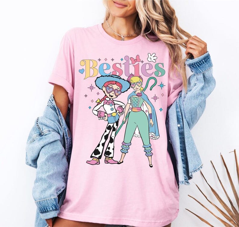 Disneyland Toy Story Besties T-Shirts, Bo Peep And Jessie Shirts, Disneyland Girls Outfits, Disneyland Best Friends Tee, BFF Girls Trip 2026 bild 2