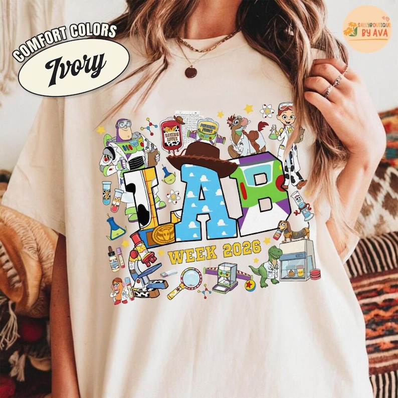 Disneyland Toy Story Lab Week 2026 Shirt, Buzz Lightyear Woody Lab Story, Lab Team Shirt, Phlebotomist Lab Assistant Clinical Laboratory image 1