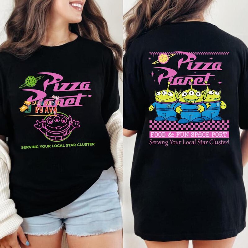 Aliens Pizza Planet T-Shirt,Toy Story Alien Shirt, Toy Story Family Shirt, Funny Pizza shirt, Disneyworld Shirt,Disneyland Trip Shirt image 1