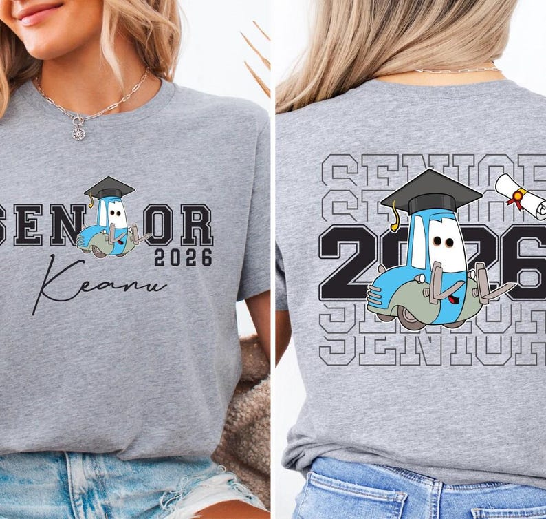 Disneyland Cars Graduation 2026 T-shirt, School Graduation. Class Of 2026 Graduation 2026 Tee, Graduation Squad, Graduation Shirt image 2