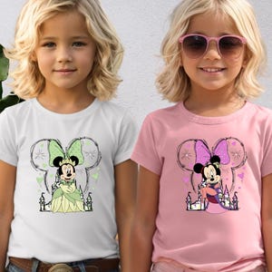 Disneyland Minnie Princess Shirt, Disneyland Princess Birthday Shirt, Princess Mouse Tee, Ariel Tiana Tinkerbell Belle, Disneyland Trip Tee image 4