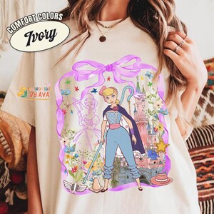 Coquette Bow Disneyland Pixar Toy Story 5 Shirt, LilyPad Smarty Pans Buzz Woody, Magic Kingdom Magical Castle Tee, WDW Disneyland Girl Trip image 6